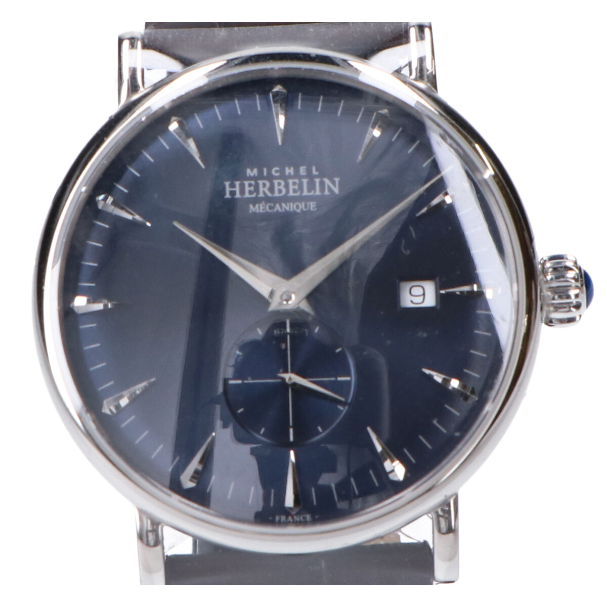 ミッシェルエルブランの1947/15MA インスピレーション SSケース シースルーバック レザーベルト 手巻き時計の買取実績です。
