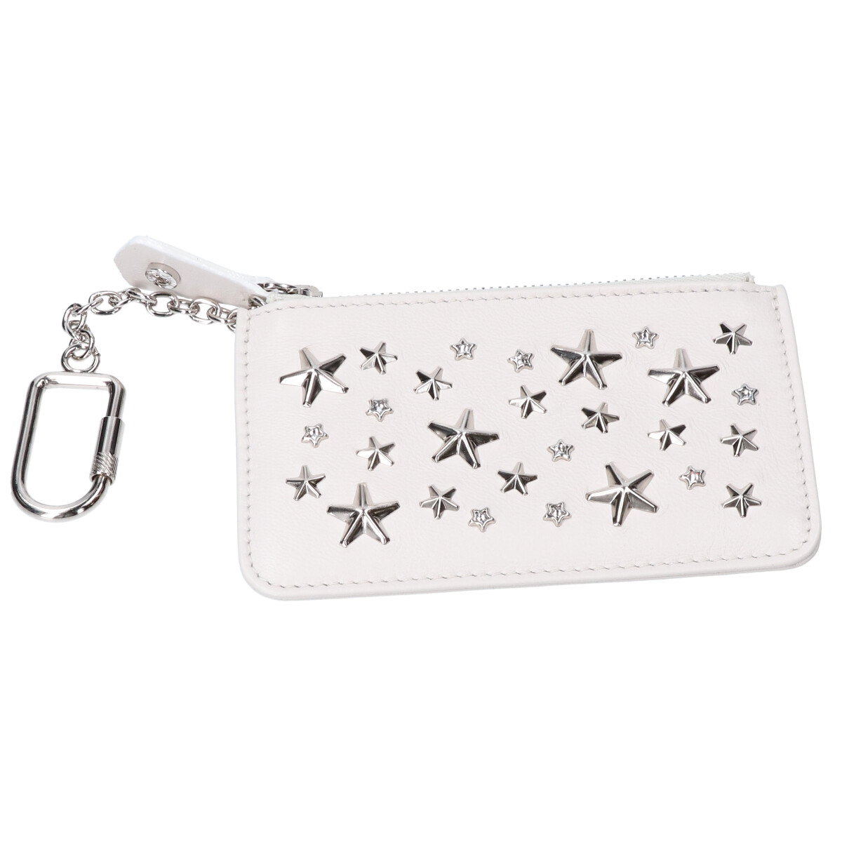 ジミーチュウのNANCY　TLA/CHALK　Moonstone　クリスタルスタースタッズ×カーフレザー　キーケースの買取実績です。