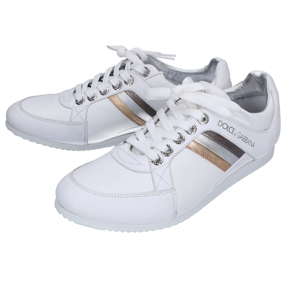 ドルチェ ガッバーナの靴のホワイト レザーローカットスニーカー シューズ Cs0567の買取実績です 21年4月24日公開の情報です エコスタイル
