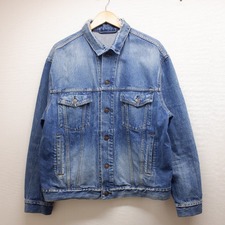 バレンシアガ 493609 Like A Man オーバーサイズ ダメージ加工 バックロゴ デニムジャケット レディース 買取実績です。