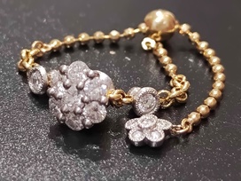 アベリの269R PTK18YG 0.43ct ダイヤモンド チェーンリングの買取実績です。