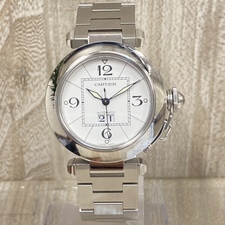 エコスタイル銀座本店で、カルティエのW31055M7 パシャC ビックデイト ボーイズサイズの自動巻き腕時計を買取いたしました。状態は傷などなく非常に良い状態のお品物です。