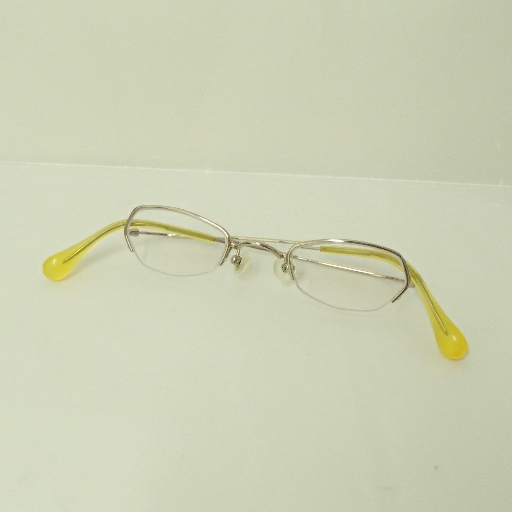 オリバーゴールドスミスのGREENWICH　ハーフリムメガネフレーム/眼鏡　18K(White Gold)×Titan　※度入りレンズの買取実績です。