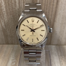 エコスタイル銀座本店で、ロレックスの140000のM番のエアキングの自動巻き時計を買取ました。状態は目立つ傷、汚れ、使用感のある中古品です。