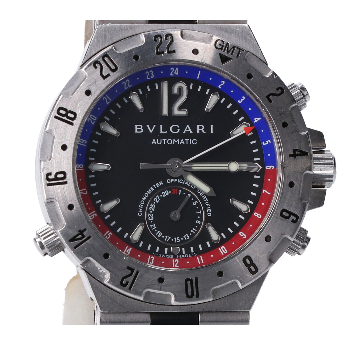 ブルガリのGMT40S ディアゴノ プロフェッショナル 自動巻き時計の買取実績です。