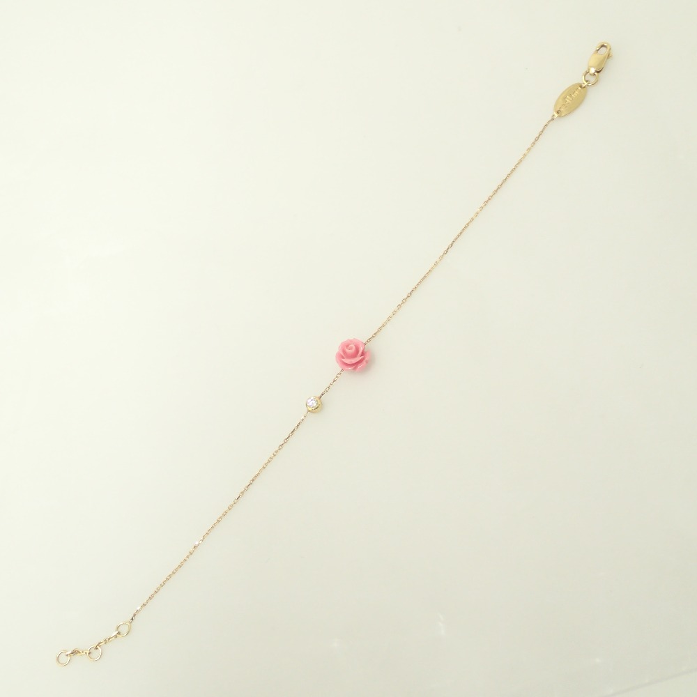 宅配買取センターでレッドラインのK18YG/ダイヤモンド 1P/ローズ
