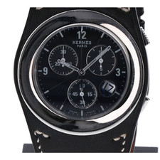 エルメス アーネ　クロノグラフ×ブラック文字盤　レザーベルト　クオーツ腕時計　HA4.910 買取実績です。
