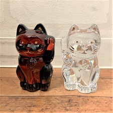 バカラ クリア レッド まねき猫 置物 買取実績です。