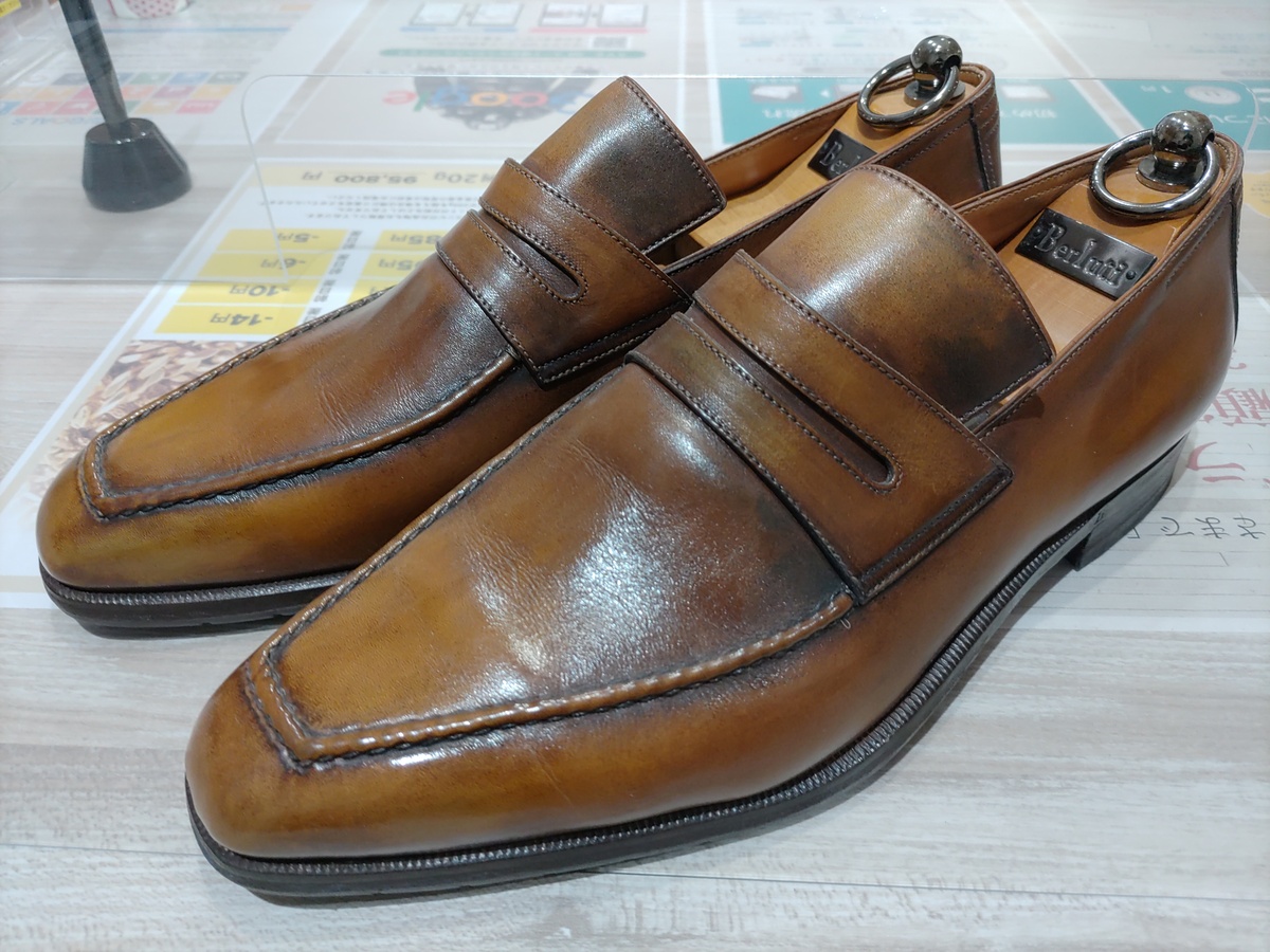 ベルルッティ ダークブラウン レザー ローファー