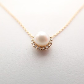 ポンテヴェキオのK18 Fresh Water Pearl パール 0.05ct ダイヤモンド ネックレスの買取実績です。