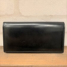 ガンゾ 黒 シェルコードバン 小銭入れ 長財布 買取実績です。