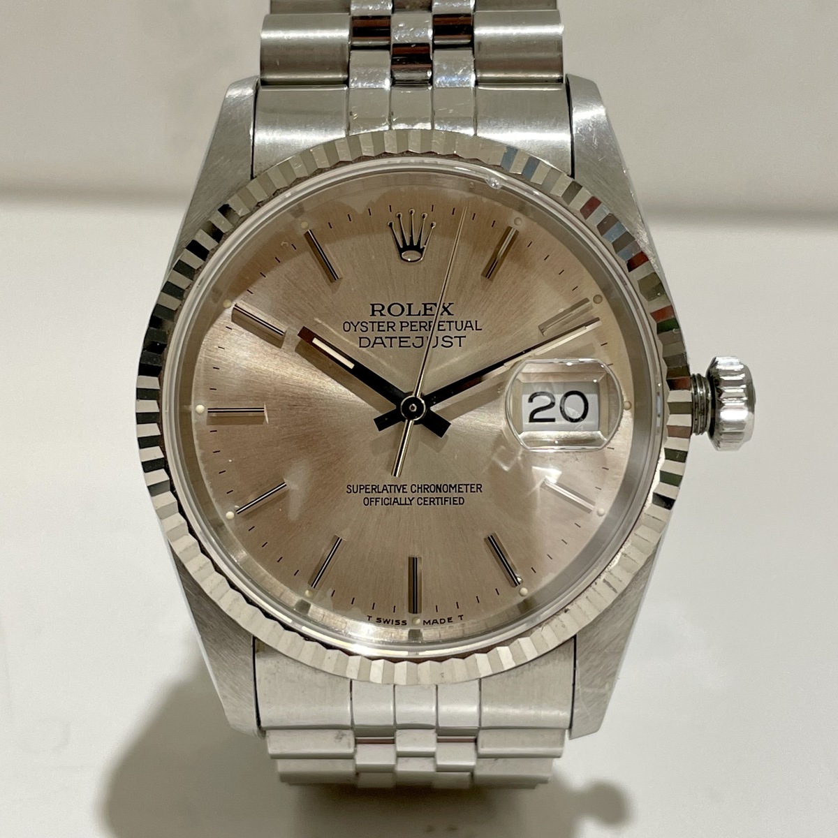 ロレックスのSS×WG 16234 オイスターパーペチュアル X番 自動巻 腕時計の買取実績です。