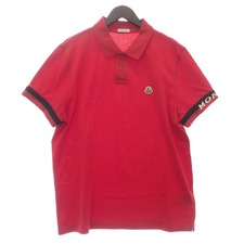 大阪心斎橋店にて、モンクレールのレッド×ネイビー、袖ロゴラインポロシャツ(MAGLIA POLO MANICA CORTA)を高価買取いたしました。状態は傷などなく非常に良い状態のお品物です。