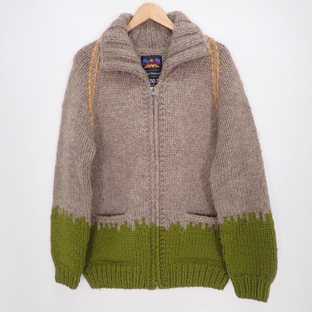 ナイジェルケーボンの×Eddie Bauer コラボ KNITTED GOOSE JUMPER ウール ジップアップ カウチンニット ジャケットの買取実績です。