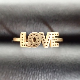 リアディグレゴリオのK18YG　LOVE　リング　9号の買取実績です。