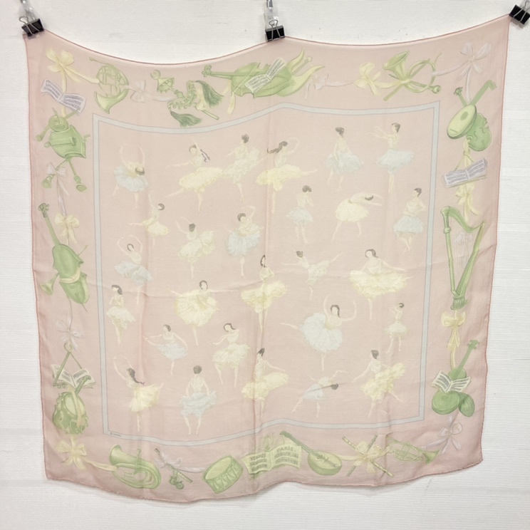 HERMES スカーフ カレ90 シルク シフォン LA DANSE ラ ダンス