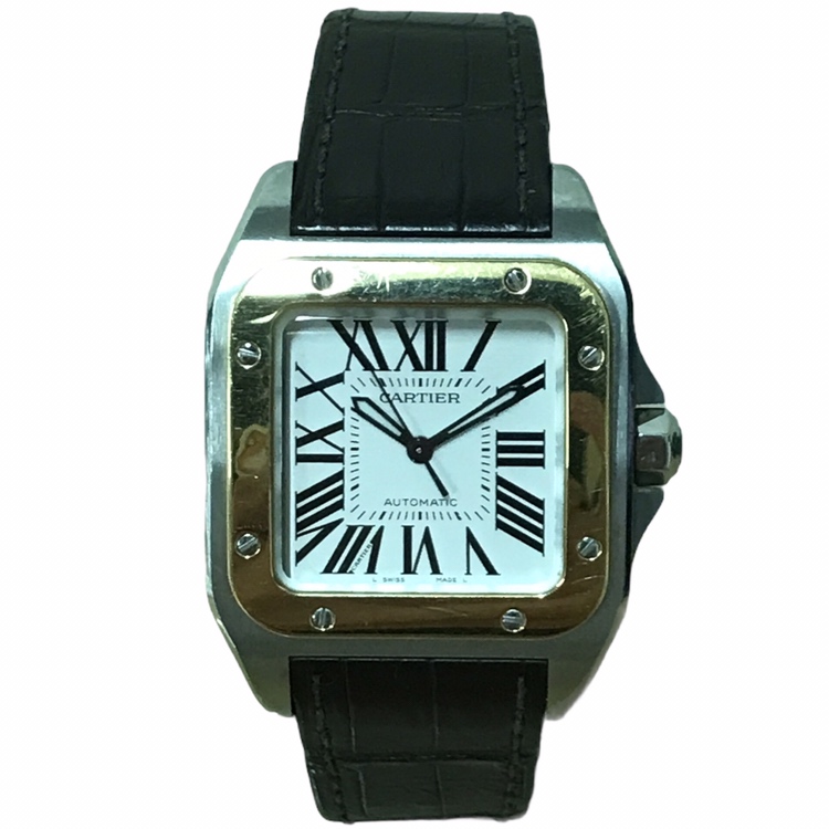 カルティエのSS×YG W20107X7 サントス10 MMサイズ 自動巻き時計の買取実績です。