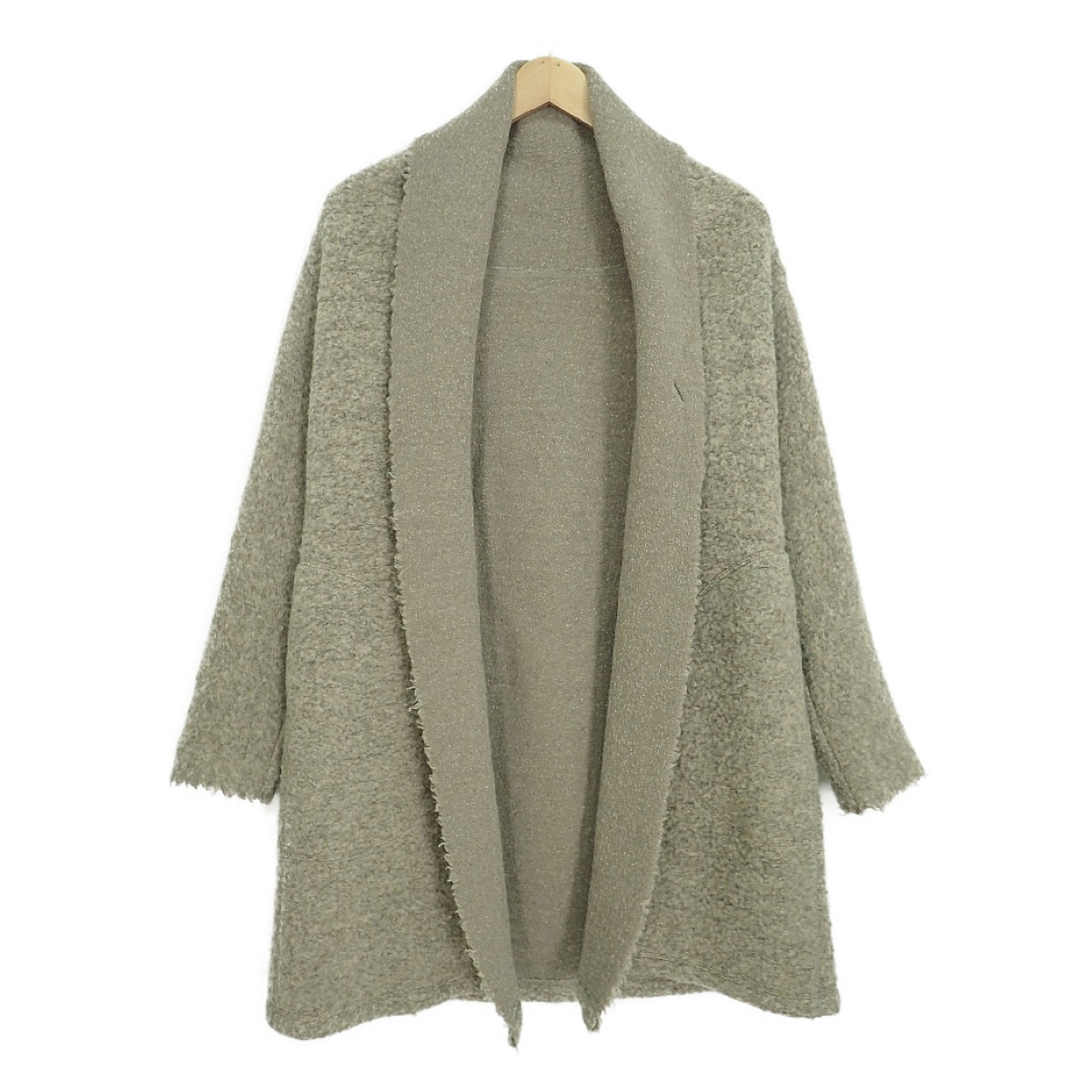 Jurgen Lehl ヨーガンレール　ロングコート トグルボタン ノーカラー Jurgen Lehl ヨーガンレール ロングコート トグルボタン ノー