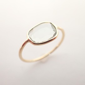 マリハのK18YG グリーンアメシスト Organic gems  リングの買取実績です。