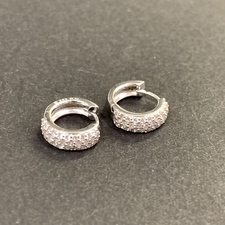 ポンテヴェキオ K18WG 0.33ct ダイヤ フープピアス 買取実績です。