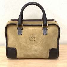 エコスタイル広尾店で、ロエベのベージュ×ブラウンのスエード素材を使用したアマソナのハンドバッグを買取ました。