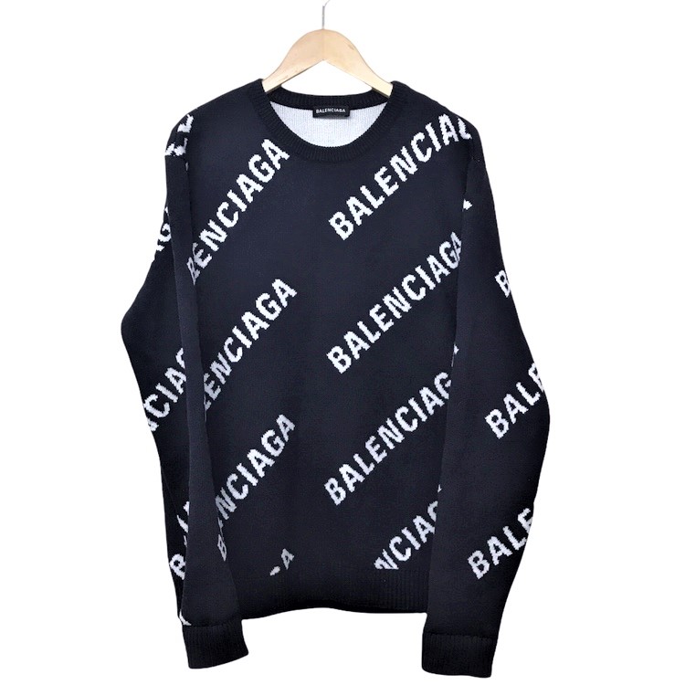 バレンシアガの576307 国内正規 18年製 ロゴ クルーネックセーターの買取実績です。