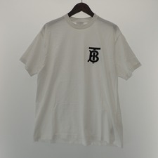 大阪心斎橋店の出張買取にて、バーバリーのラバーロゴ、オーバーサイズ半袖Tシャツ(ホワイト、8017485、コットン)を高価買取いたしました。　状態は通常使用感のお品物です。