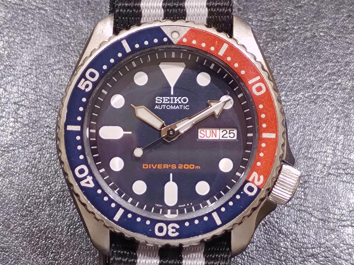 セイコーのSKX009K1 ネイビーボーイ 自動巻き ダイバーズウォッチの買取実績です。