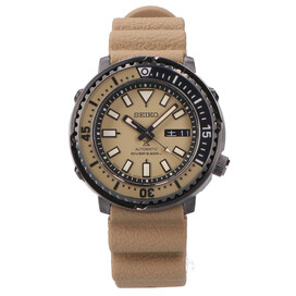 エコスタイル銀座本店で、セイコーの品番がSBDY059のカーキ系の色味のプロスペックスダイバースキューバーの手巻き付自動巻き時計を買取ました。