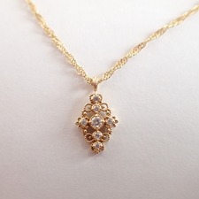 アガット K18 0.05ct ダイヤモンド ネックレス 買取実績です。