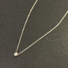 エコスタイル銀座本店で、ティファニーのAg925シルバー素材の1Pダイヤモンドのバイザヤードネックレスを買取いたしました。状態は通常使用感がある中古のお品物です。