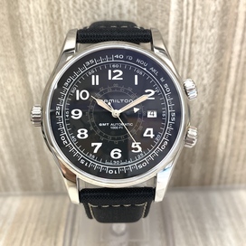 エコスタイル銀座本店で、ハミルトンの品番がH77505433のカーキUTCの自動巻き時計を買取ました。