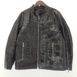 ゼルパリのクロコダイルレザー シングルライダース ジャケットの買取実績です。