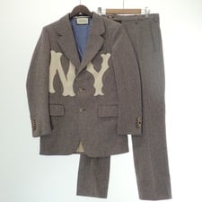 グッチ New York Yankees 541123/525915 エンブロイダリー ツイードジャケット パンツ セットアップ 買取実績です。