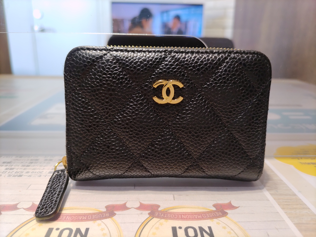 シャネル CHANEL ラウンドファスナー コンパクトウォレット ミニ