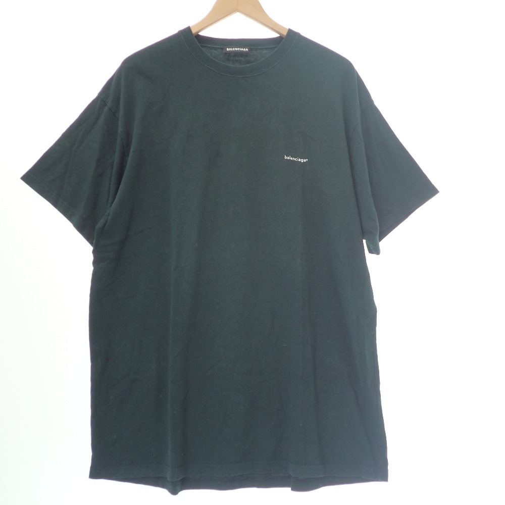 バレンシアガのモスグリーン 556150 ロゴプリント オーバーサイズ クルーネック Tシャツの買取実績です。