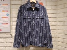 エコスタイル新宿店で、ダブルアールエルの品番MNRRSWE16820062・ネイティブ柄・ウールカシミヤワークシャツを買取しました。状態は数回使用程度の新品同様品です。