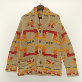 スタンダードカリフォルニアのSD HANDKNIT CARDIGAN SW　総柄ショールカラーカーディガンの買取実績です。