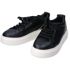 フェラガモ 035617 726193　レザースニーカー/シューズ　Black×Vaniglia 買取実績です。