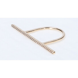 ヒロタカのK10 0.15ct ダイヤモンド ロングバー リングの買取実績です。