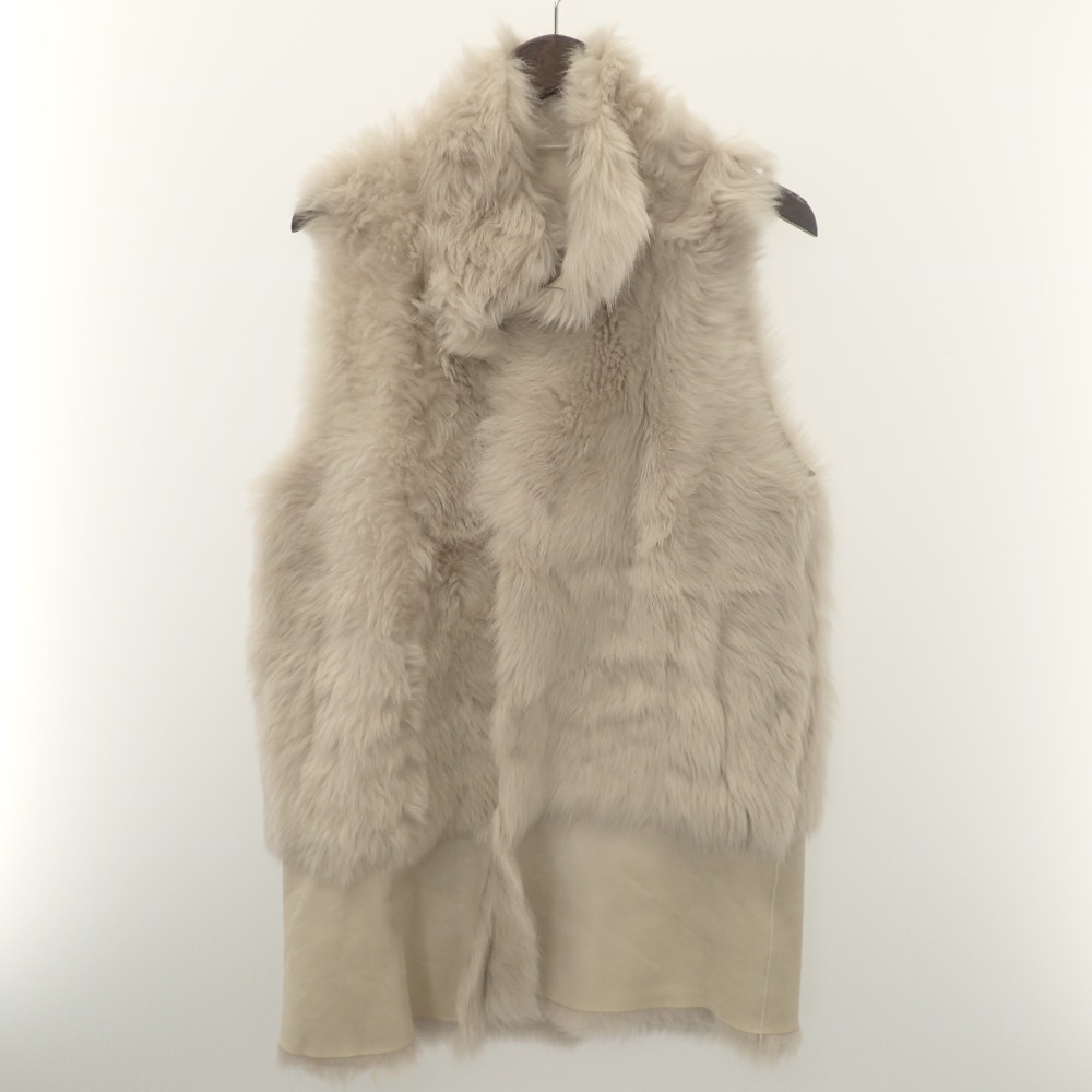 カールドノヒュー 英国製 ラムスキン ファー ムートン マフラー 定7.5