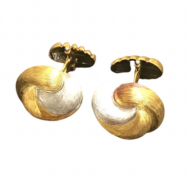 金の18K YG×WG カフス 計2点の買取実績です。