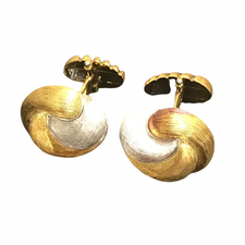 金 18K YG×WG カフス 計2点 買取実績です。