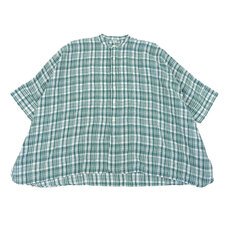 エコスタイル銀座本店で、45Rの品番が5043068のグリーンのインドリネン平のビックシャツを買取ました。状態は綺麗な状態の中古美品です。