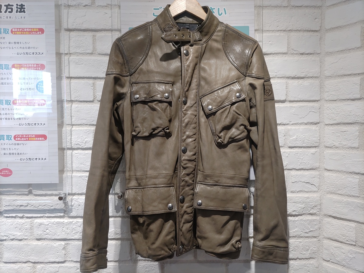 ☆BELSTAFF ベルスタッフ レディース レザージャケット ベージュ/42 BELSTAFF/ベルスタッフ レザージャケット/トライアルマスター