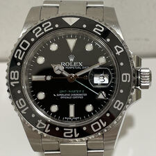 ロレックス S/S 116710LN ランダム品番 GMTマスター2 黒文字盤 自動巻時計 買取実績です。