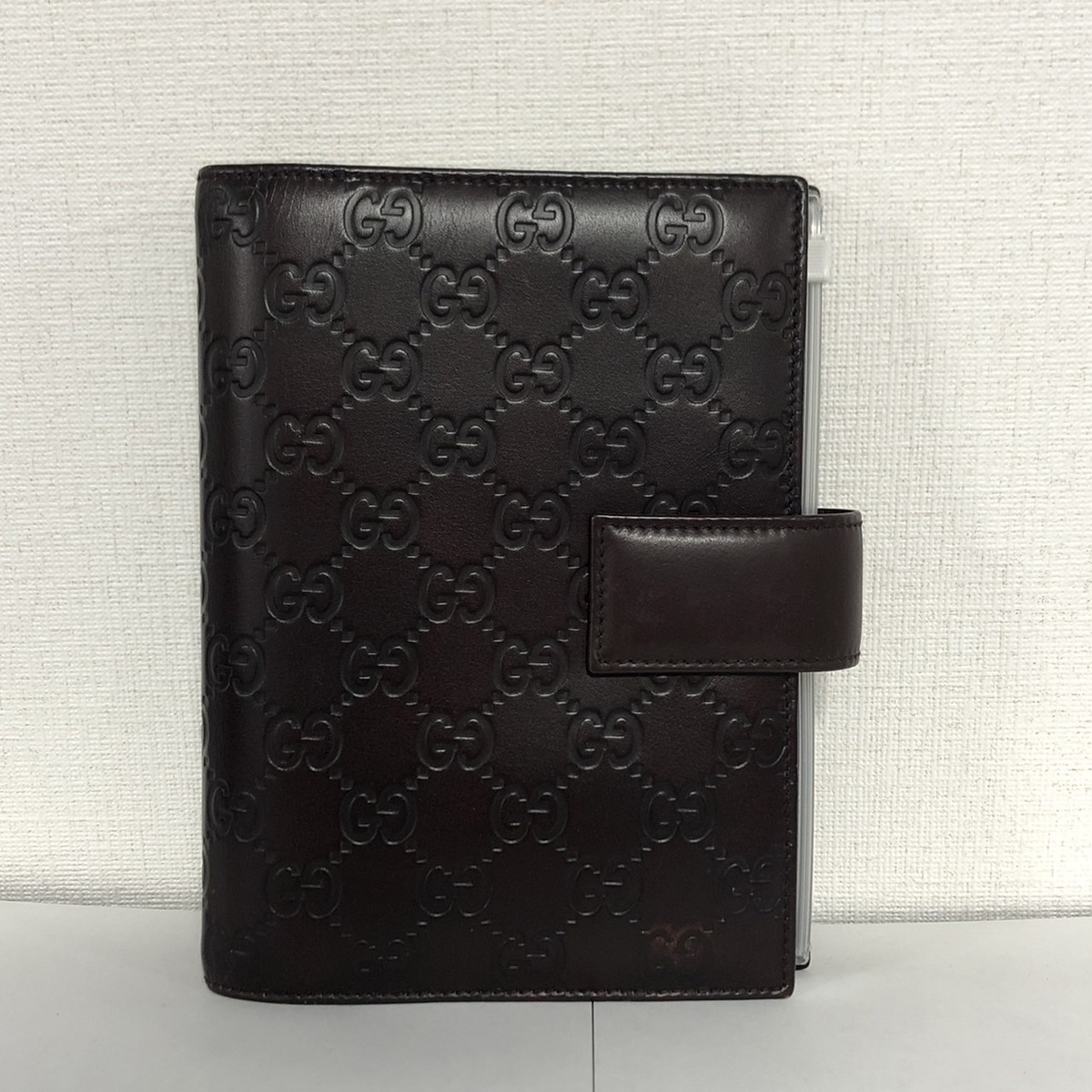大阪心斎橋店の出張買取にて、グッチのGGシマラインである、レザー手帳