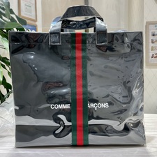 エコスタイル渋谷店で、グッチ×コムデギャルソンのPUビニール加工が施されたトートバッグを買取ました。