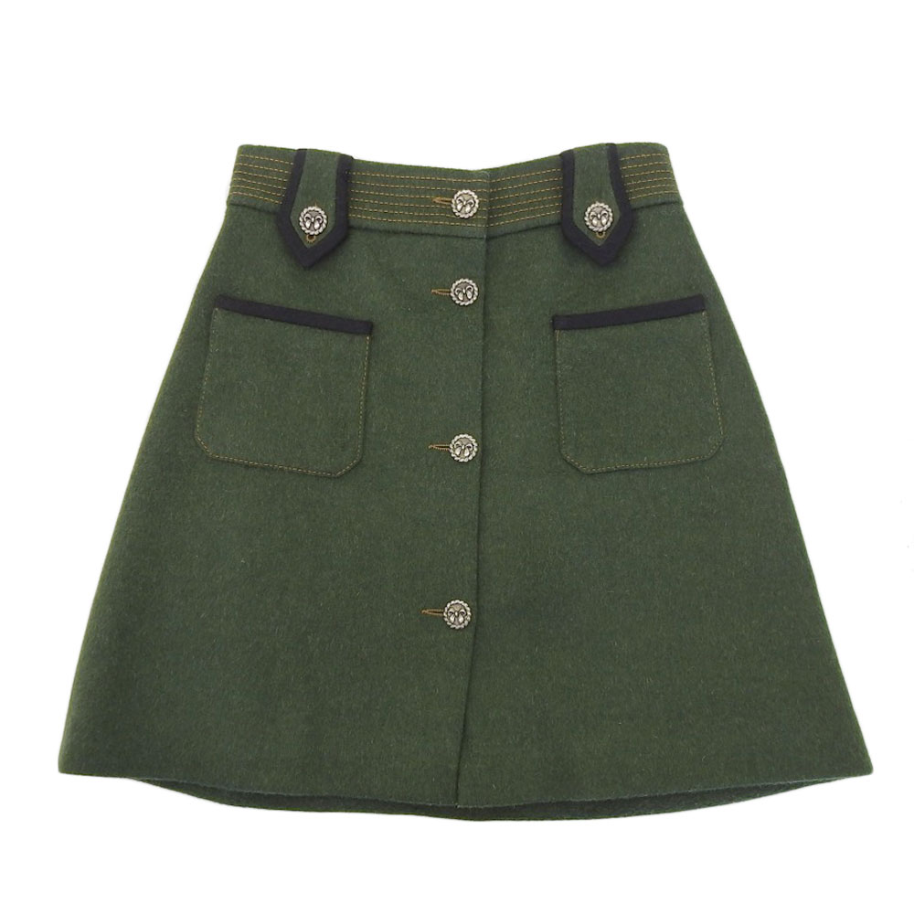 ミュウミュウの19年 リボン刻印ボタン付き ローデンスカート の買取実績です。