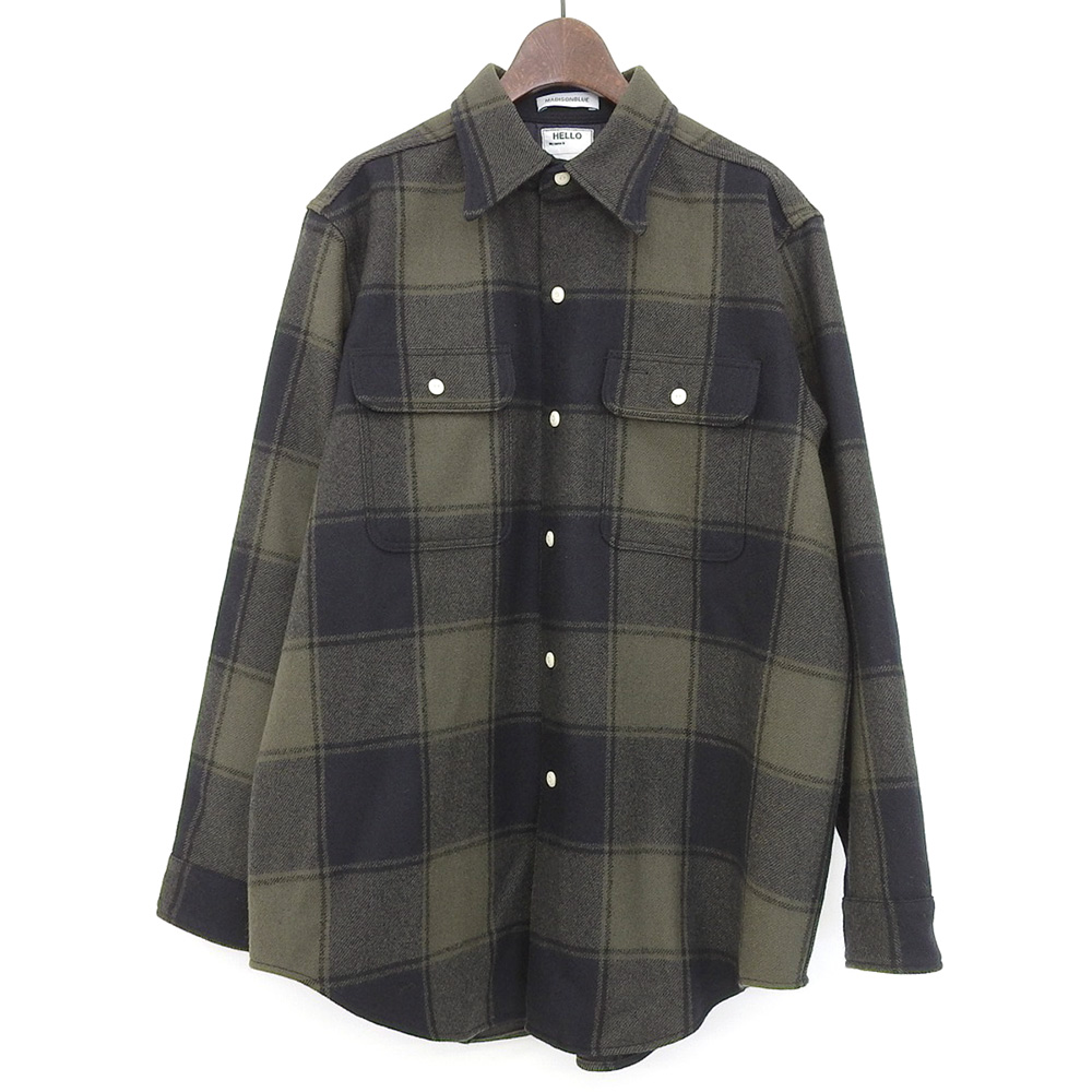 マディソンブルーのHAMPTON、ウールチェックシャツを買取させて 